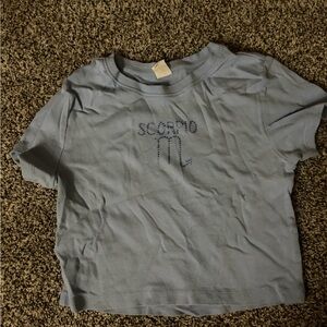 Scorpio baby blue top